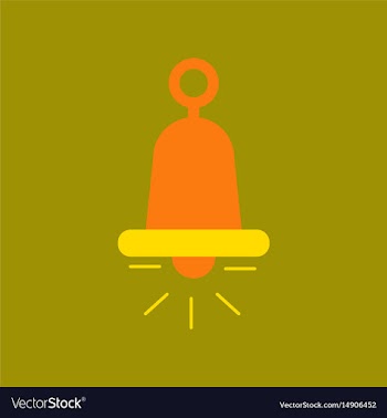Flat icon on background bell ringer vector image