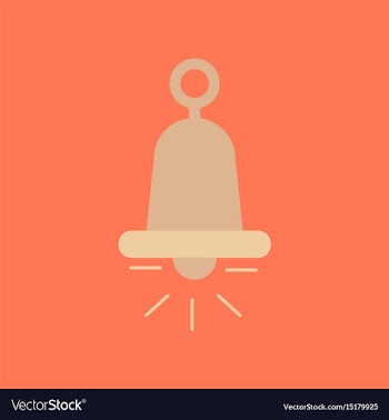Flat icon on background bell ringer vector image