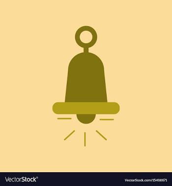 Flat icon on background bell ringer vector image