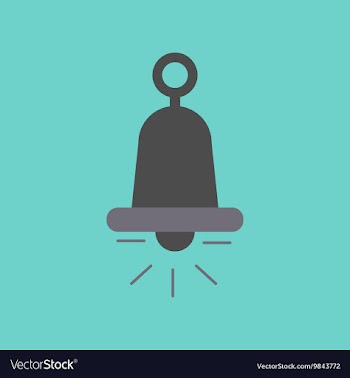 Flat icon on background bell ringer vector image