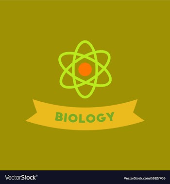 Flat icon on background biology molecule vector image