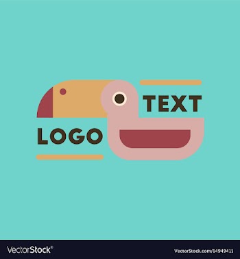 Flat icon on background bird logo vector image