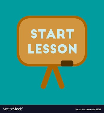 Flat icon on background board Start lesson vector image