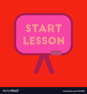 Flat icon on background board start lesson vector image