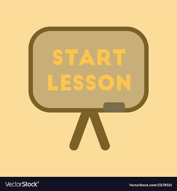 Flat icon on background board start lesson vector image