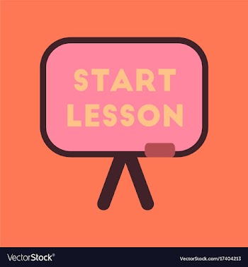 Flat icon on background board start lesson vector image