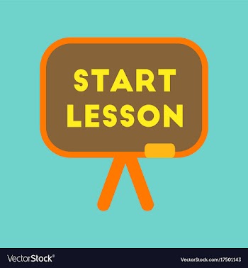 Flat icon on background board start lesson vector image