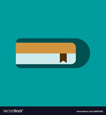 Flat icon on background book bookmark vector image