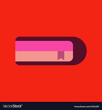 Flat icon on background book bookmark vector image