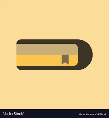 Flat icon on background book bookmark vector image