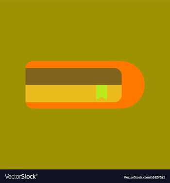 Flat icon on background book bookmark vector image
