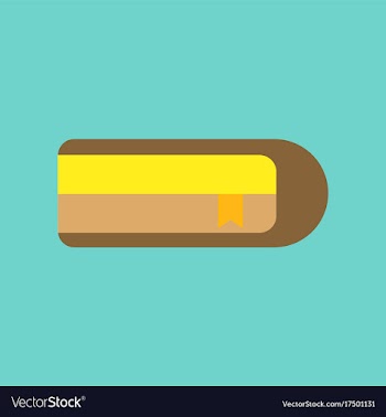 Flat icon on background book bookmark vector image