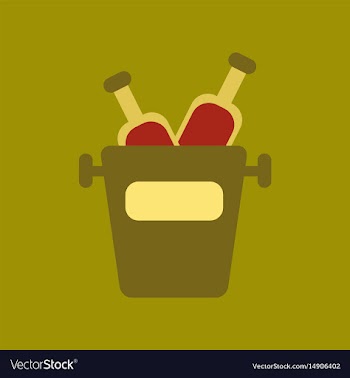 Flat icon on background bottle bucket vector image