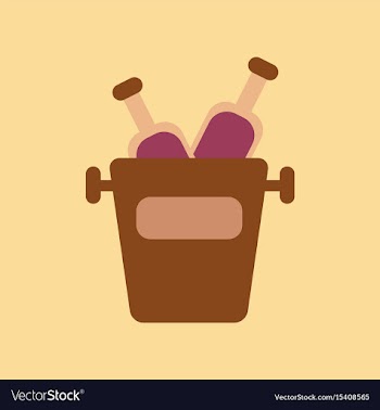 Flat icon on background bottle bucket vector image