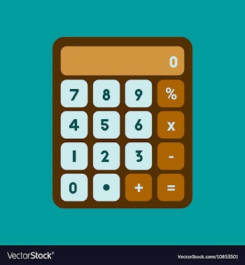Flat icon on background calculator vector image