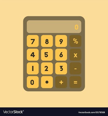 Flat icon on background calculator vector image
