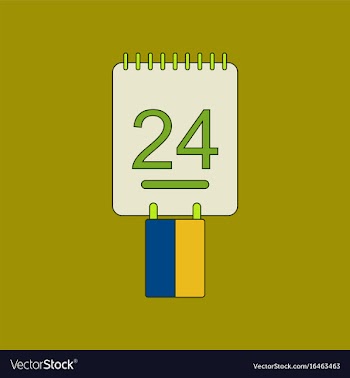 Flat icon on background calendar ukraine39s vector image
