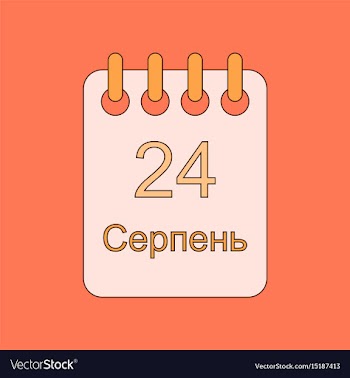 Flat icon on background calendar ukraines vector image