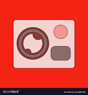 Flat icon on background camcorder vector image
