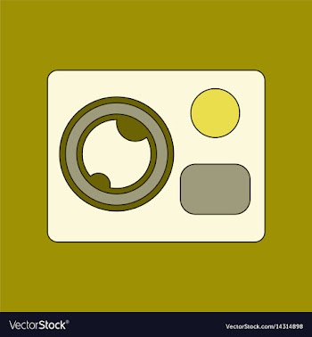 Flat icon on background camcorder vector image