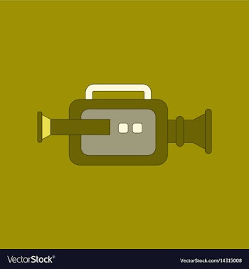Flat icon on background camcorder vector image