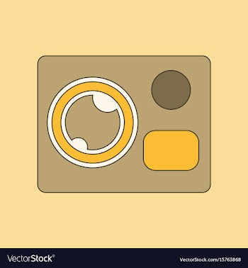 Flat icon on background camcorder vector image
