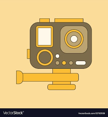 Flat icon on background camcorder vector image