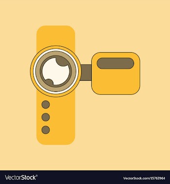 Flat icon on background camcorder vector image