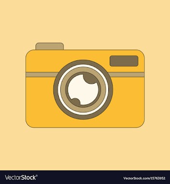 Flat icon on background camera vector image