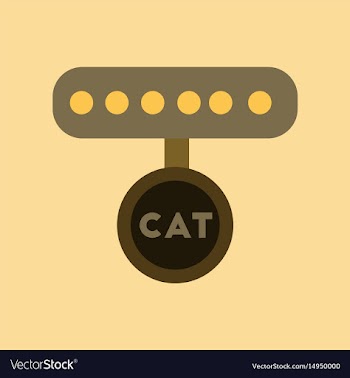 Flat icon on background cat collar vector image