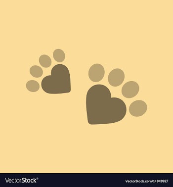 Flat icon on background cat tracks vector image