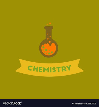 Flat icon on background chemistry lesson vector image