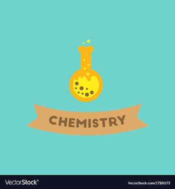 Flat icon on background chemistry lesson vector image