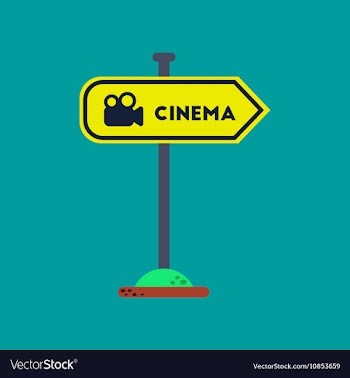 Flat icon on background cinema sign vector image