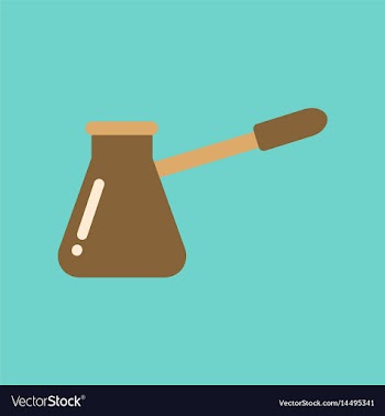 Flat icon on background coffee arabic turk vector image