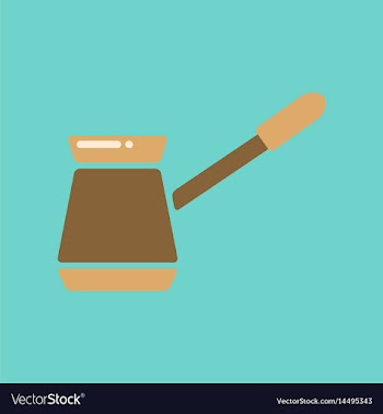 Flat icon on background coffee arabic turk vector image