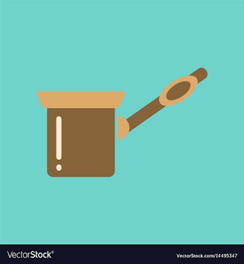 Flat icon on background coffee arabic turk vector image