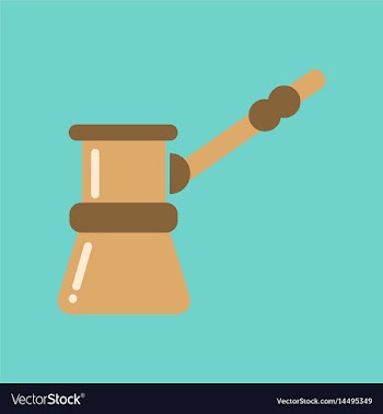 Flat icon on background coffee arabic turk vector image