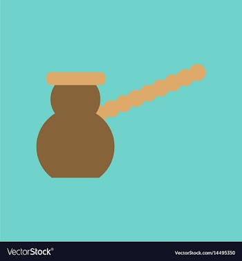 Flat icon on background coffee arabic turk vector image