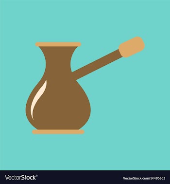 Flat icon on background coffee arabic turk vector image