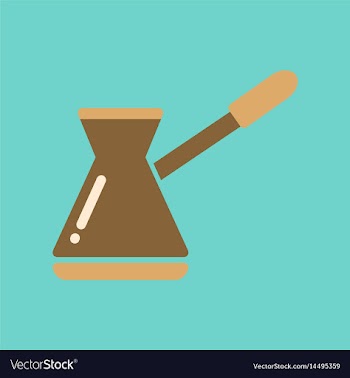 Flat icon on background coffee arabic turk vector image
