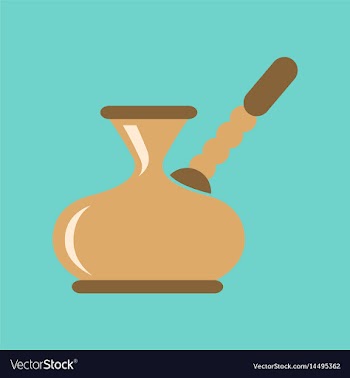 Flat icon on background coffee arabic turk vector image