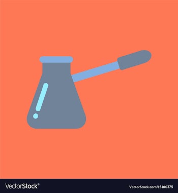Flat icon on background coffee arabic turk vector image