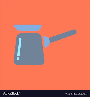 Flat icon on background coffee arabic turk vector image