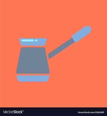 Flat icon on background coffee arabic turk vector image