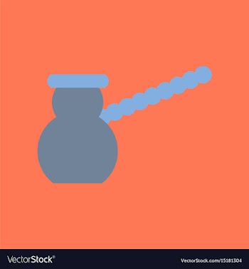 Flat icon on background coffee arabic turk vector image