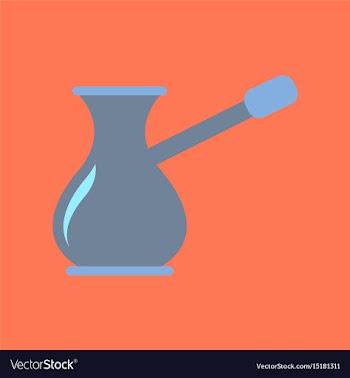 Flat icon on background coffee arabic turk vector image
