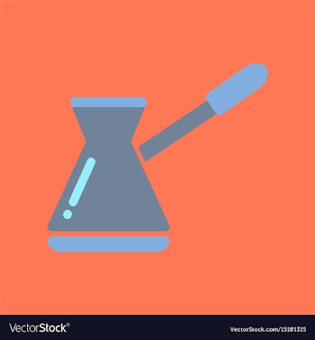 Flat icon on background coffee arabic turk vector image