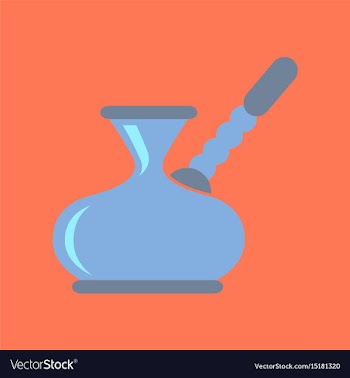 Flat icon on background coffee arabic turk vector image