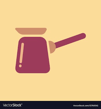 Flat icon on background coffee arabic turk vector image
